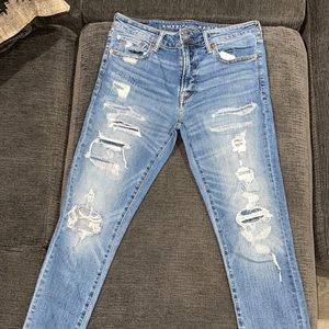 American Eagle Distressed Stacked Skinny Jeans